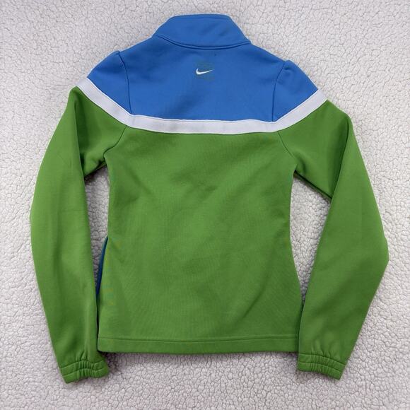 Vtg Nike Sweatshirt Youth M 10-12 Colorblock Retro Y2K 80s 90s Zip Track Jacket - Picture 6 of 10
